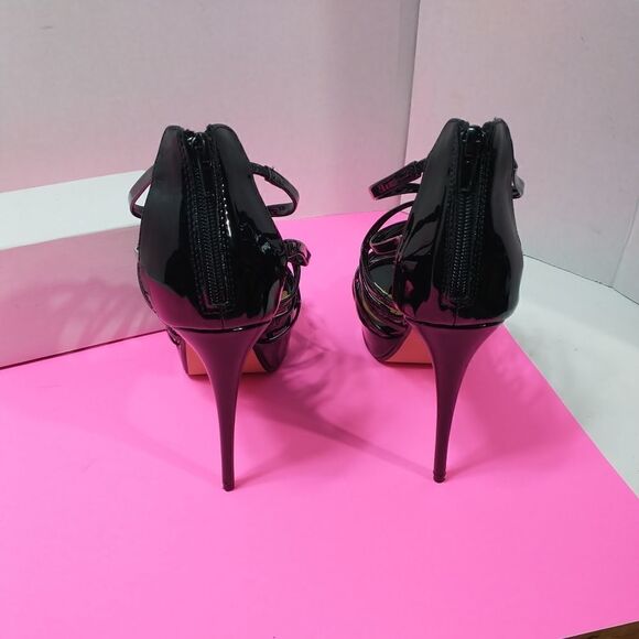 Hey Se Mey Black Patent Heels Size 43. Womens 11 - Picture 5 of 12